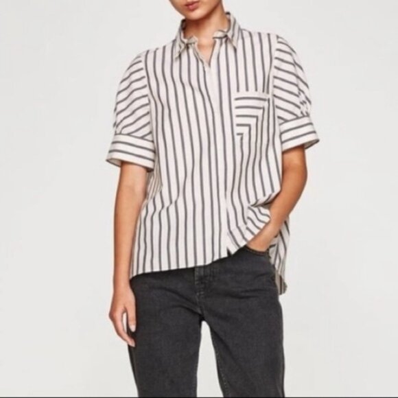 ZARA Trafaluc Collection Striped Button-Up Shirt S - Picture 10 of 10